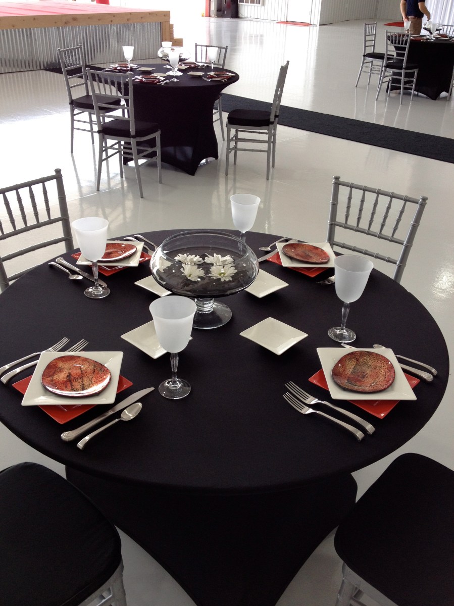 Table Decor in Hangar