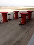 Cocktail Tables outside Hangar