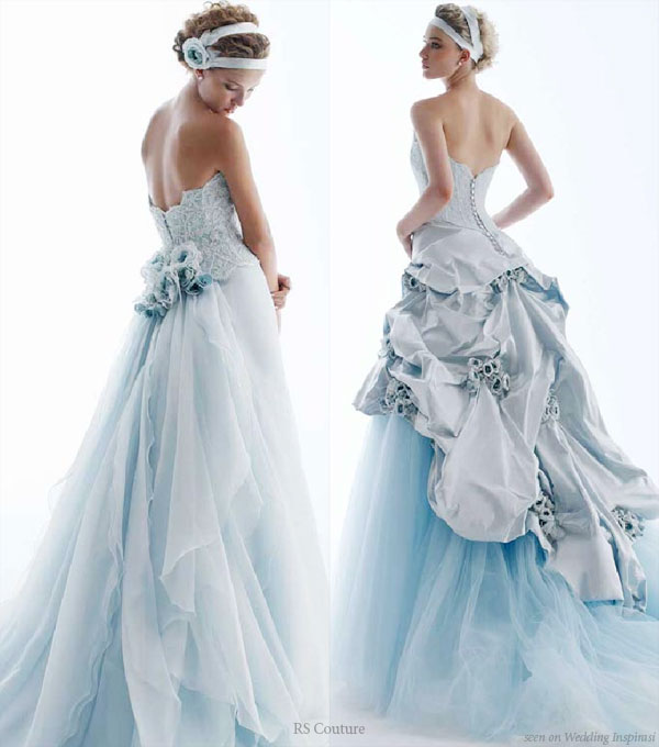 Light Blue Wedding Dress