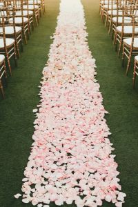 rose petal aisle